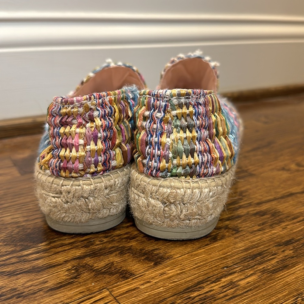 Manebi Raffia Multicolor Platform Espadrilles Siz… - image 5
